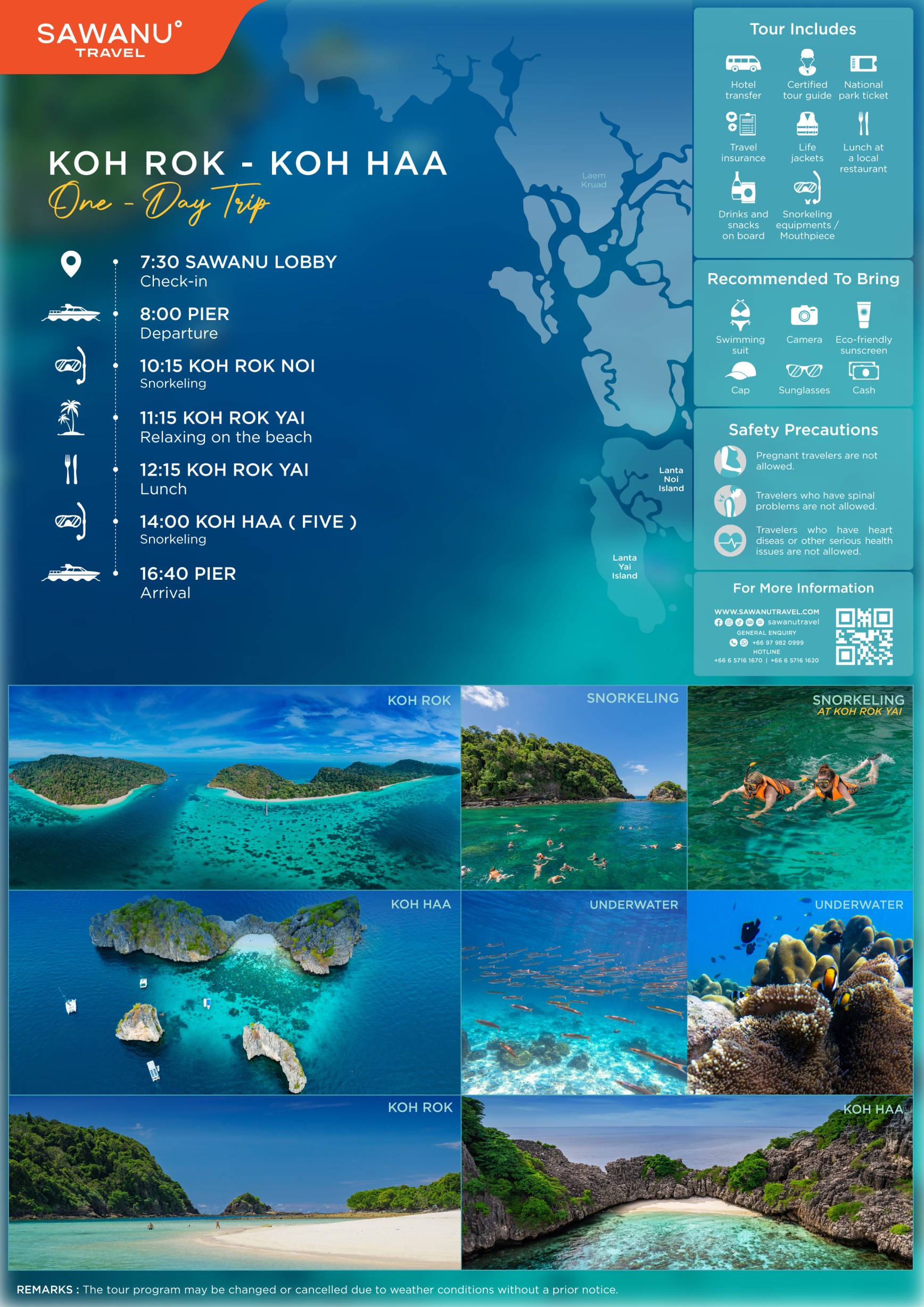 Sawanu Koh Rok Koh Haa One Day Tour Poster