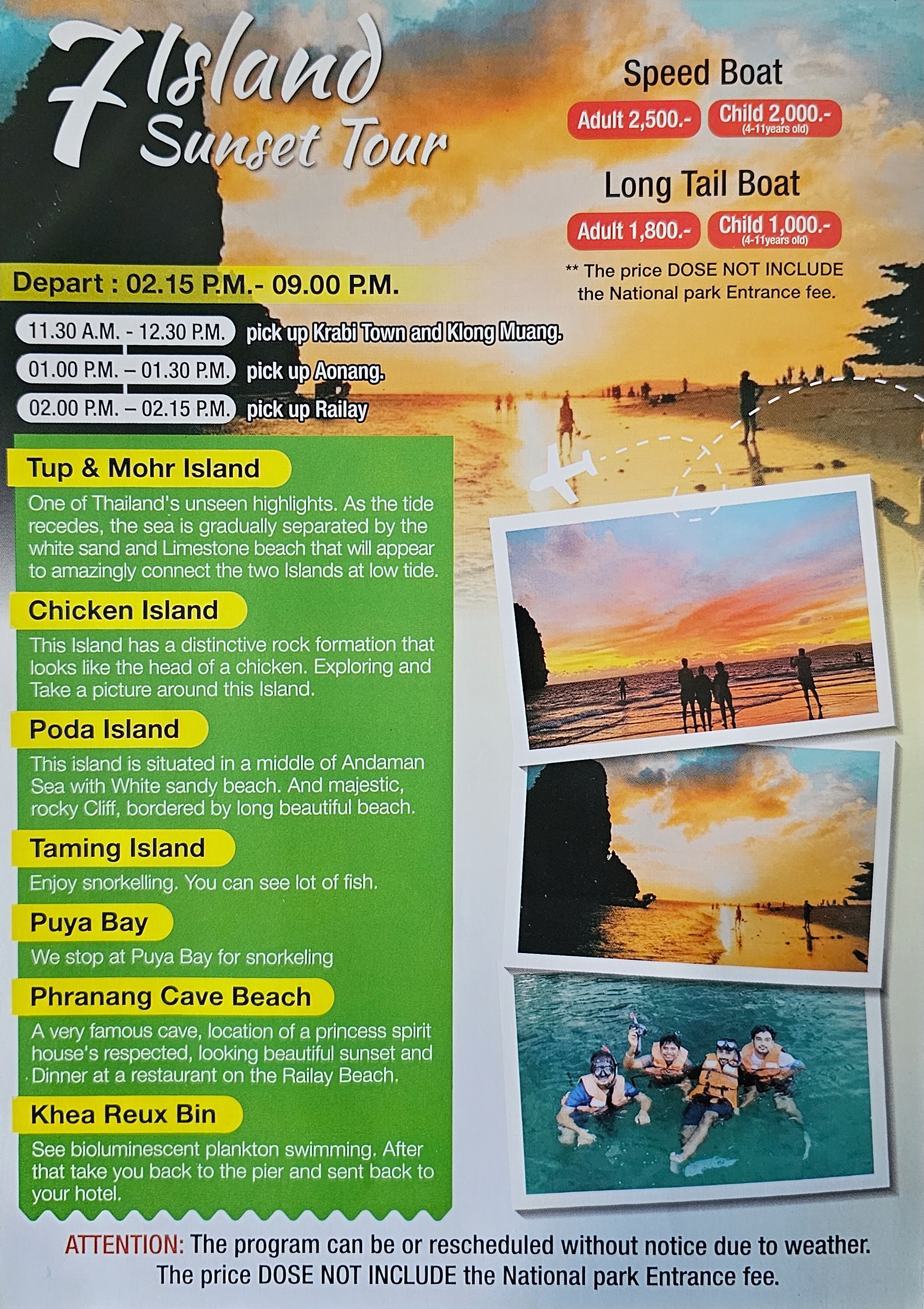 The Lucky Krabi Tour Brochure 2025 - 7 Islands Tour Longtail - Page 2