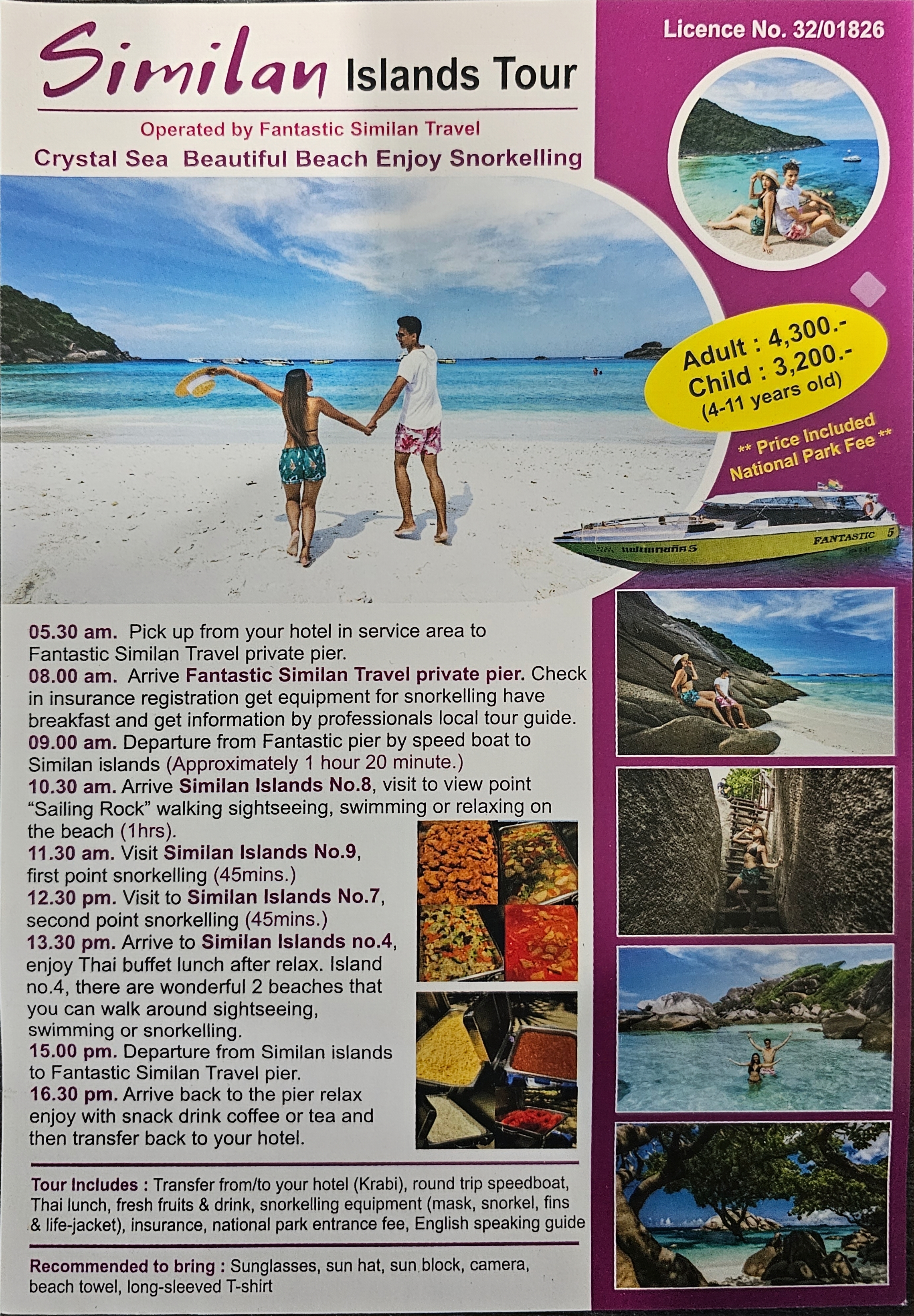 Similan Islands Printed Brochure Start From Krabi 2024 - Page 2